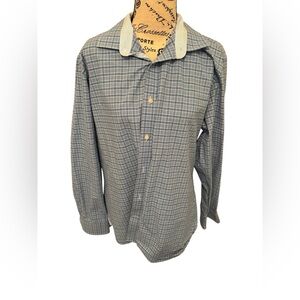 Ted Baker Endurance Men’s blue houndstooth button down shirt